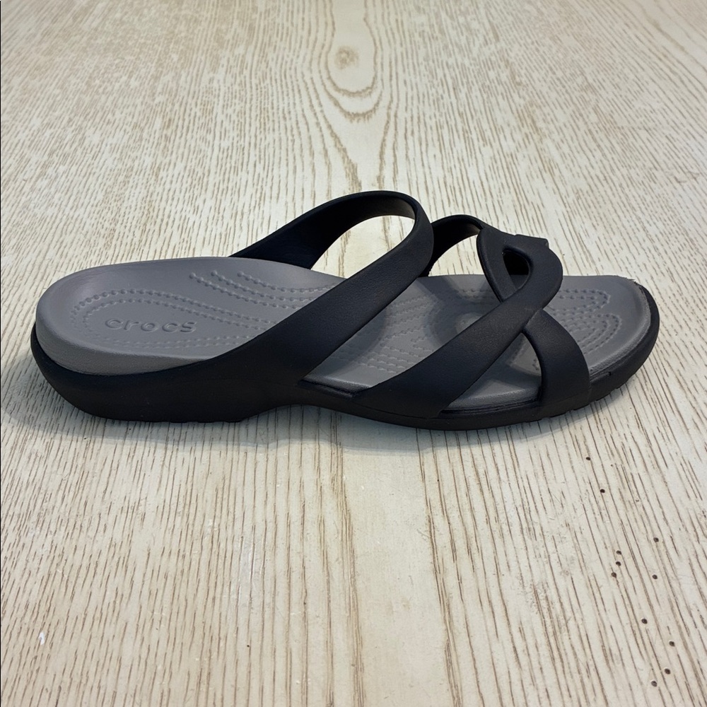 Women’s Crocs Meleen Twist Sandals (Black/Grey) - Picture 11 of 11